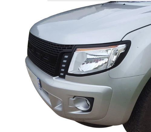 Matte Black Light Covers For Ford Ranger T6 Raptor