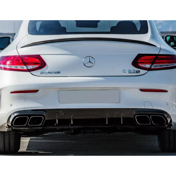 Mercedes C Class W205 S205 Coupe Rear Diffuser Black