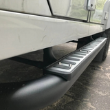 Land Rover Defender 90 Tubular Side Steps Black/Silver Fire & Ice Style