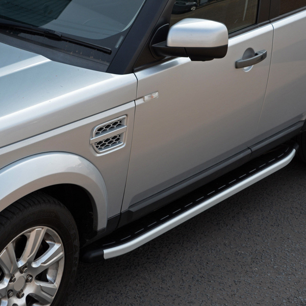 Land Rover Discovery 3/4 Running Boards Side Steps Black/Silver