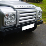 Land Rover Defender SVX Style Front Grille + Headlamp Cases Silver Original Lights