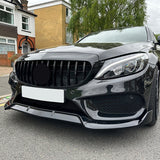 Mercedes C Class W205 Front Lip AMG Line Gloss Black