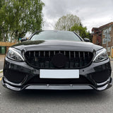 Mercedes C Class W205 Front Lip AMG Line Gloss Black