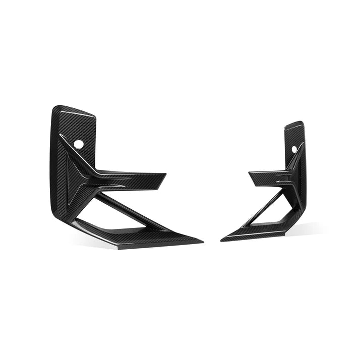 SooQoo BMW X3M F97 & X4M F98 LCI Front Canards In Gloss Pre Preg Carbon Fibre (Facelift 2022+)