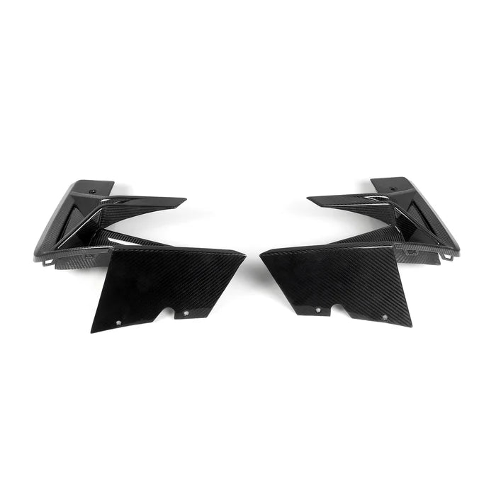 SooQoo BMW X3M F97 & X4M F98 LCI Front Canards In Gloss Pre Preg Carbon Fibre (Facelift 2022+)