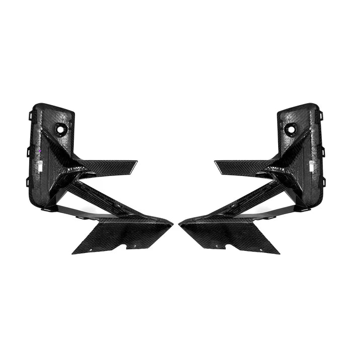 SooQoo BMW X3M F97 & X4M F98 LCI Front Canards In Gloss Pre Preg Carbon Fibre (Facelift 2022+)