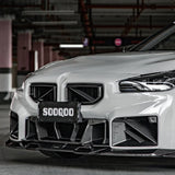 SooQoo BMW G87 M2 Front Grilles In Gloss Carbon Fibre