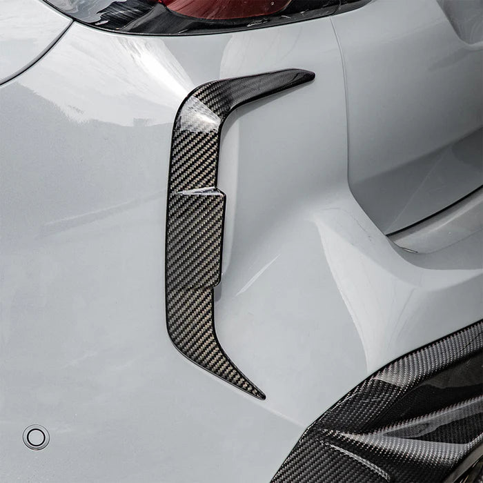 SooQoo BMW F97 X3M LCI SQ Rear Canards In Gloss Pre Preg Carbon Fibre (Facelift 2022+)