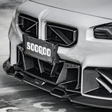 SooQoo BMW G87 M2 Front Grilles In Gloss Carbon Fibre