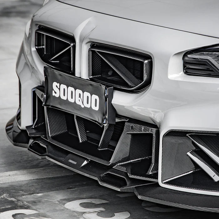 SooQoo BMW G87 M2 Front Grilles In Gloss Carbon Fibre