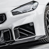 SooQoo BMW G87 M2 Twin Fin Front Ducts In Gloss Carbon Fibre
