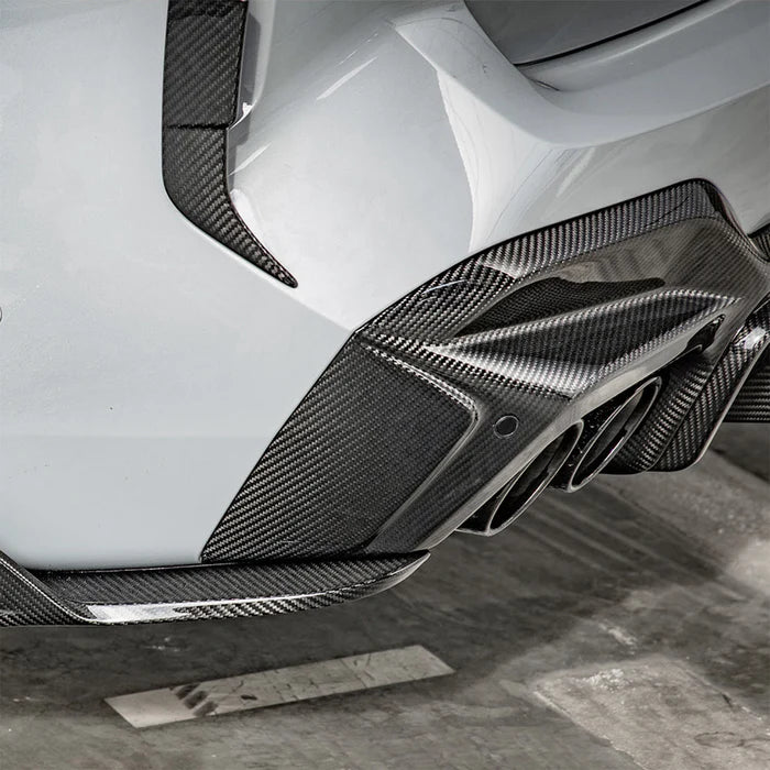 SooQoo BMW F97 X3M LCI SQ 3 Piece Rear Diffuser In Gloss Pre Preg Carbon Fibre (Facelift 2022+)