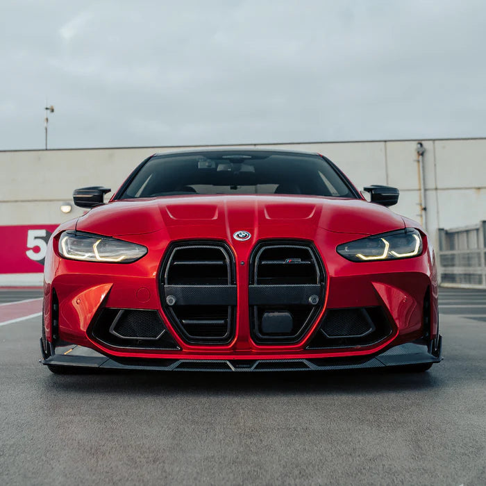 SooQoo BMW G80 M3 G82 M4 Front Splitter In Gloss Carbon Fibre