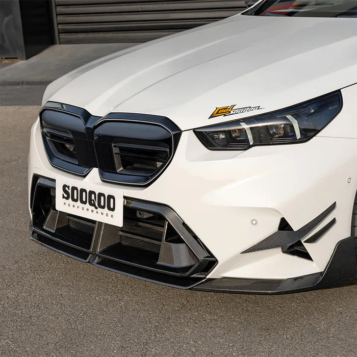SooQoo BMW G90 & G99 M5 SQ Central Front Bumper Trim In Gloss Carbon Fibre