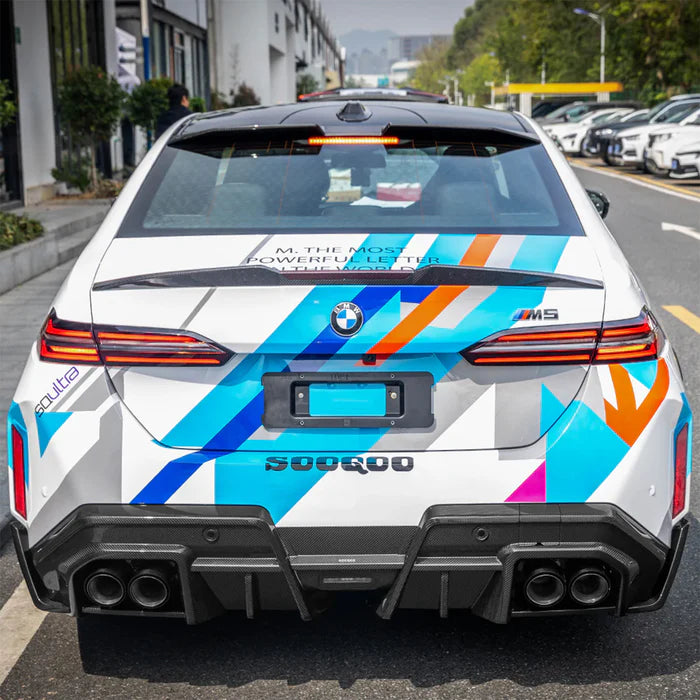 SooQoo BMW G90 M5 Rear Spoiler In Gloss Carbon Fibre