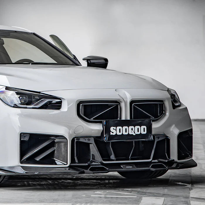 SooQoo BMW G87 M2 Front Grilles In Gloss Carbon Fibre