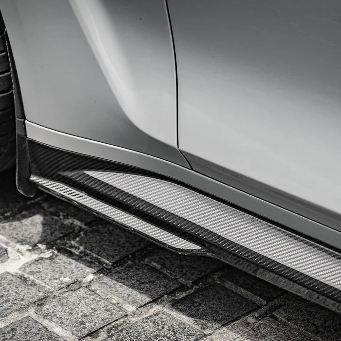 SooQoo BMW G80 G81 M3 Side Skirts In Gloss Carbon Fibre