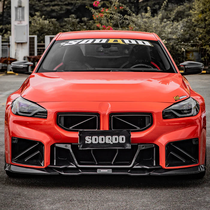 SooQoo BMW G87 M2 SQ-B Front Splitter In Gloss Carbon Fibre