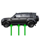 Land Rover Defender 110 Side Door Mouldings Gloss Black