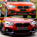 BMW 1 Series 2015-18 Front Lip Gloss Black M Sport Models
