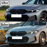 BMW 3 Series G20 LCI 2022+ Honeycomb Style Grille Gloss Black