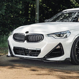BMW 2 Series G42 2021+ Front Lip Splitter Gloss Black