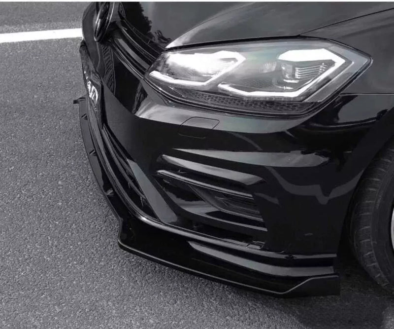 Gloss Black Front Splitter For VW GOLF MK7 MK7.5