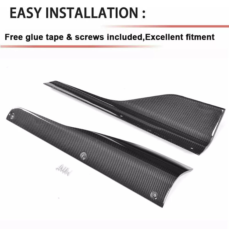 BMW M2 F87 Side Skirt Extensions Carbon Fibre