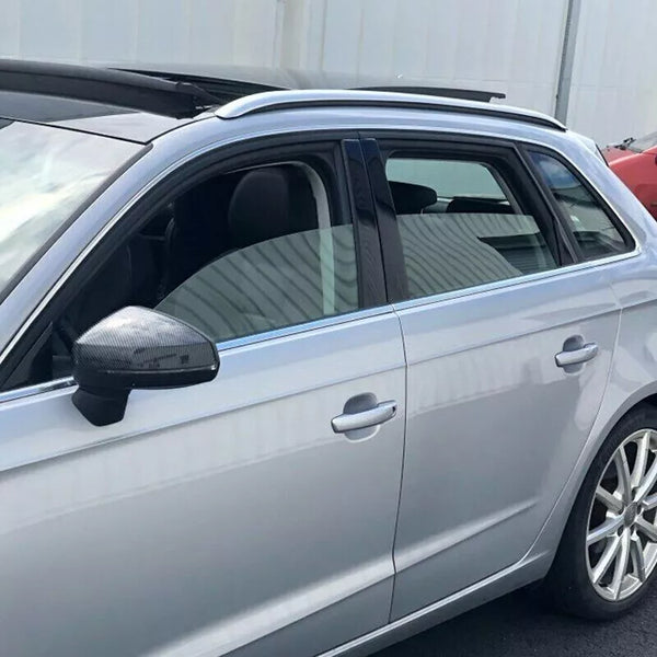 Silver Roof Rail Extensions For Audi A3/S3 Sportback 2014 - 2016 Pre Facelift