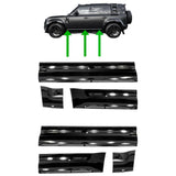 Land Rover Defender 110 Side Door Mouldings Gloss Black