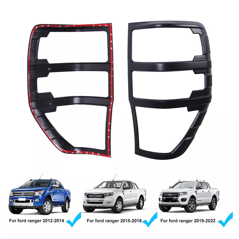 Matte Black Light Covers For Ford Ranger T6 Raptor