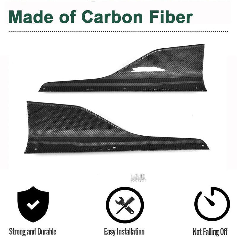 BMW M2 F87 Side Skirt Extensions Carbon Fibre