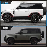Land Rover Defender 90 L663 Gloss Black Wheel Arches