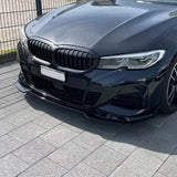 Front Lip Splitter Gloss Black For BMW 3 Series