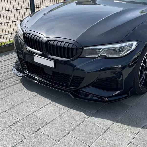 Front Lip Splitter Gloss Black For BMW 3 Series