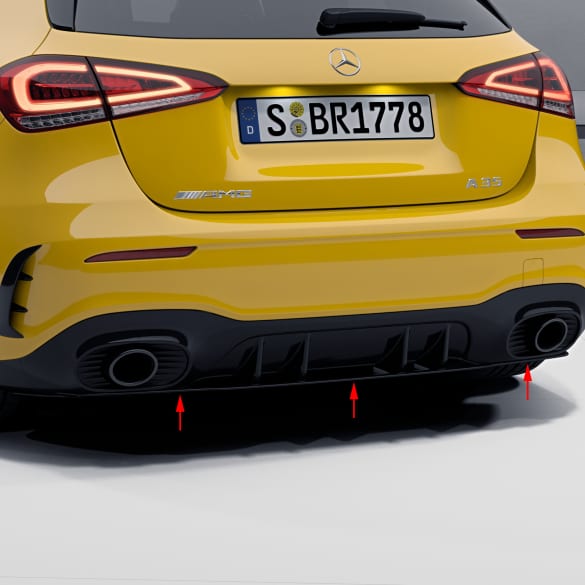 A35 Style Black Diffuser For Mercedes W177 A Class