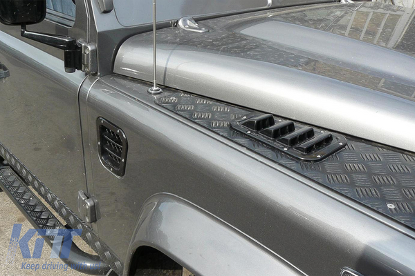 Top Air Intake Vents for Land Rover Defender L316 Gloss Black