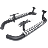 Land Rover Defender 90 Tubular Side Steps Black/Silver Fire & Ice Style