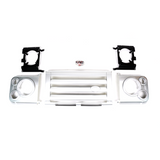 Land Rover Defender SVX Style Front Grille + Headlamp Cases Silver