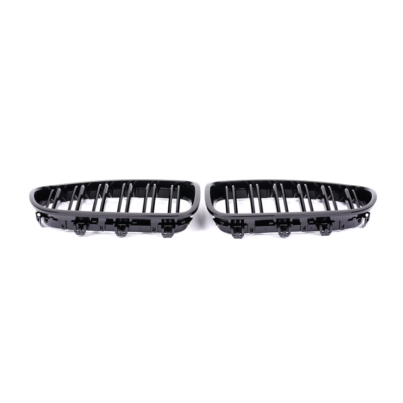 2Pcs Car Front Hood Kidney Grille Grill Mesh Chrome Racing Grills For