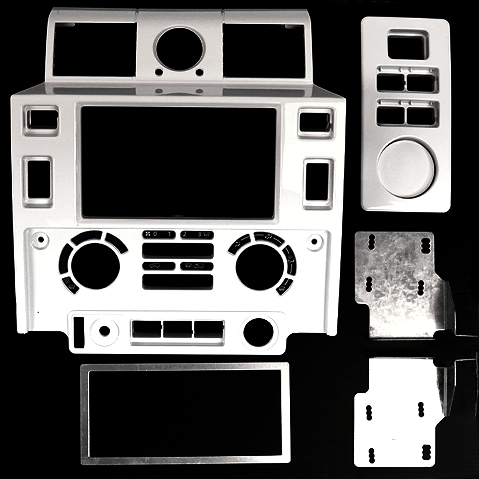 Land Rover Defender Double Din Centre Console White