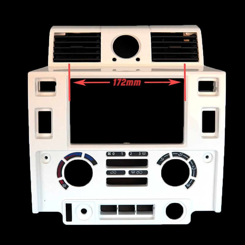 Land Rover Defender Double Din Centre Console White