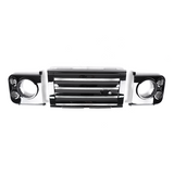 Land Rover Defender SVX Style Front Grille + Headlamp Cases Gloss Black Original Lights