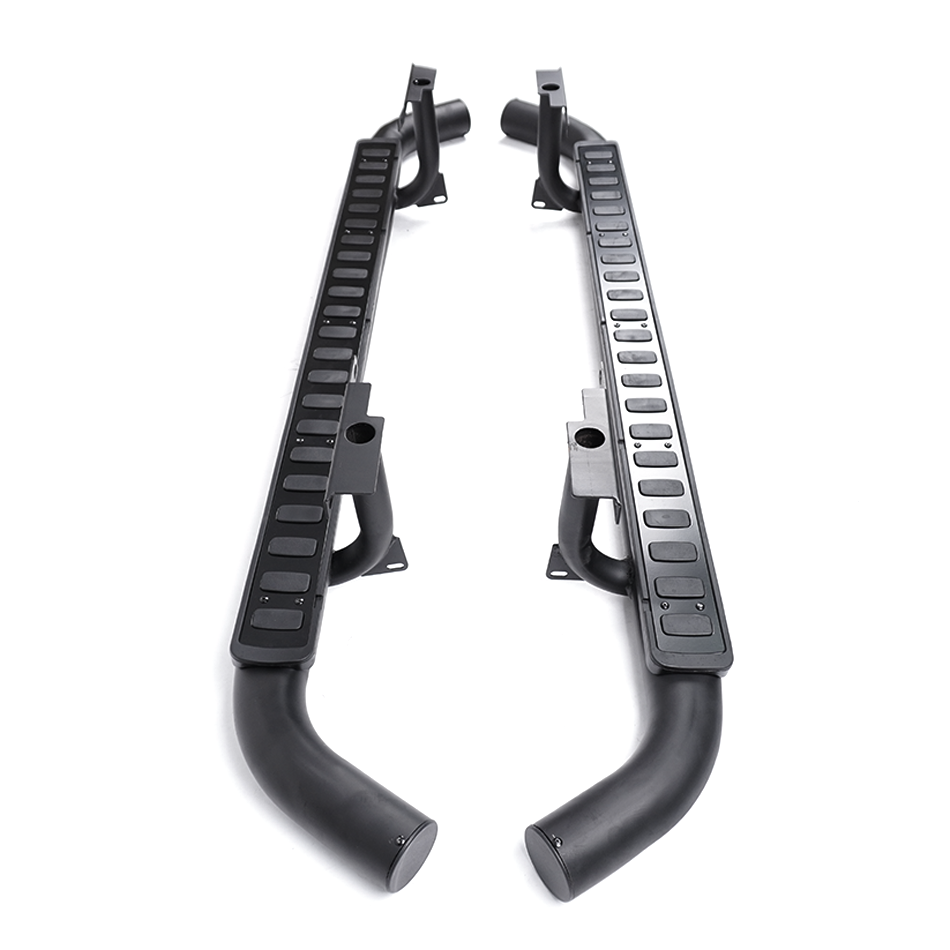 Land Rover Defender Utility Steps Land Rover Defender 110 Tubular Side Steps Black